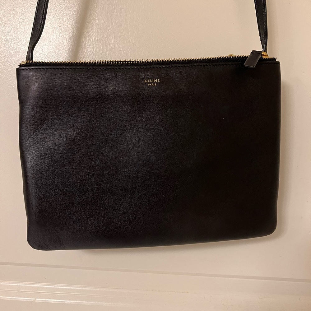 NWOT CELINE large trio bag in smooth lambskin